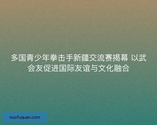 多国青少年拳击手新疆交流赛揭幕 以武会友促进国际友谊与文化融合